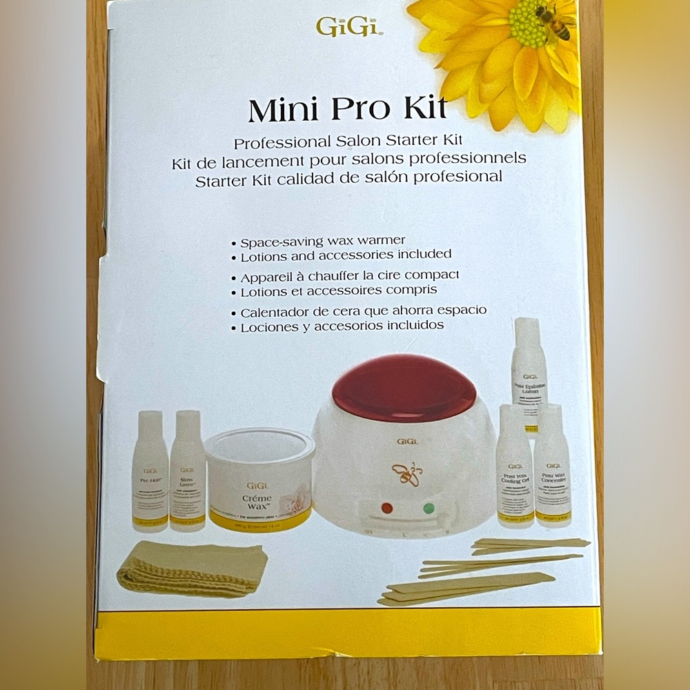 Gigi Mini Pro Kit Wax Warmer Starter Kit - Applicator Sticks, Epilation Strips